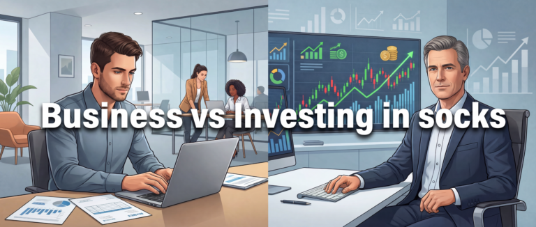 starting a business, investing in stocks