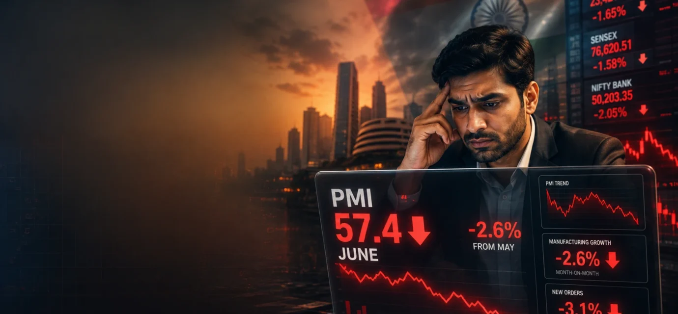PMI fell to 57.4
