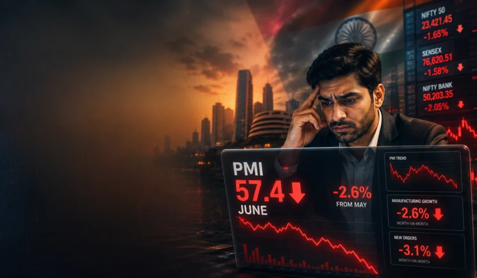 PMI fell to 57.4